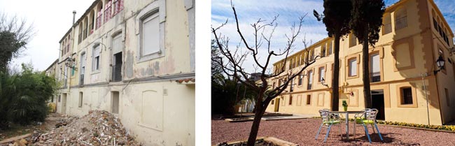 El antes y el despus de un edificio rehabilitado por la compaa
