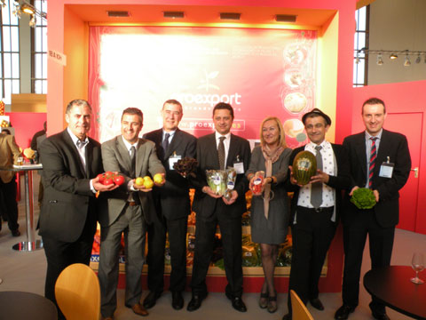 Some of the major partners posed together during the last edition of Fruit Logistica