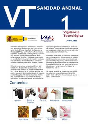 Portada del Boletn de Vigilancia Tecnolgica en Sanidad Animal