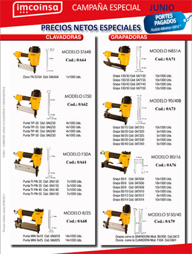 Four models of tackers and staplers to special net prices