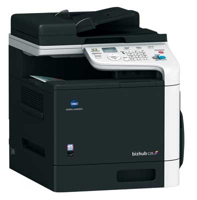 La Bizhub C25 ofrece capacidades para imprimir en A4 combinando impresin, copia, escaneado y fax en blanco y negro. Foto: Konica Minolta...