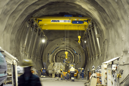Abus Gras colabor con la empresa constructora para mejorar el proceso de desmontaje de la tuneladora