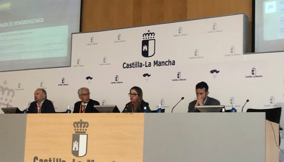 Pedro Prez, Marina de Gracia Canales, Alexander Arias y Miguel Tejerina, expusieron algunos casos de xito de proyectos agrovoltaicos...