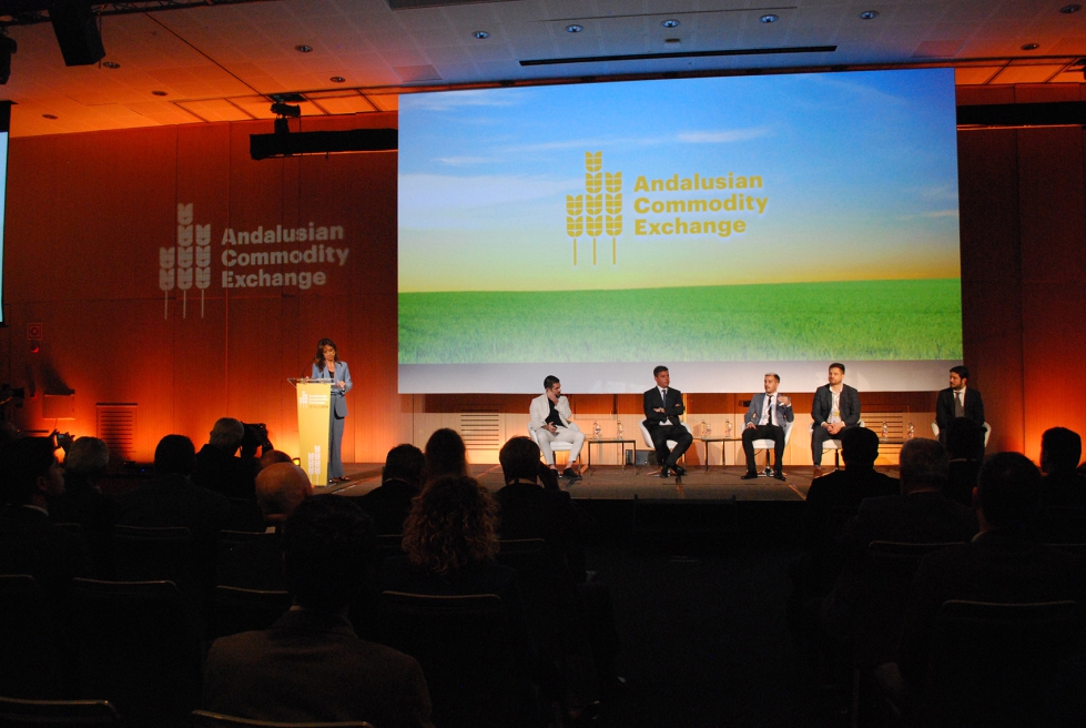 Instante de la Andalusian Commodity Exchange celebrada hoy en Sevilla