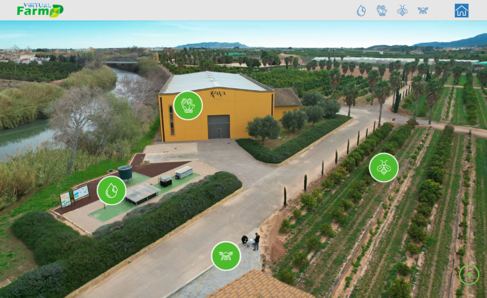 Virtual Farm se basa en las instalaciones de la Finca Sinyent de experimentacin agraria puesta en marcha por AVA-ASAJA