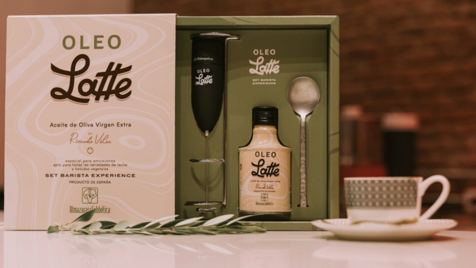 Foto de Oleo latte, un AOVE para mezclar con la leche, mejor producto innovador del Saln Gourmets