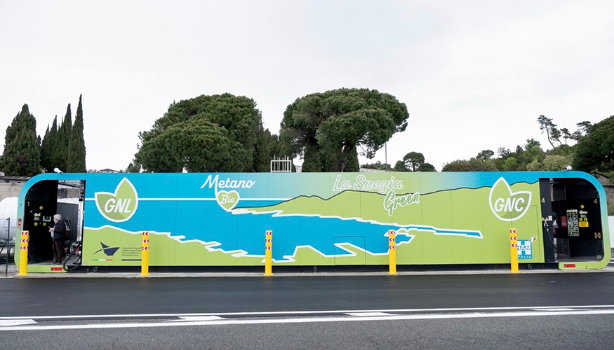 HAM Italia Edux Porto di La Spezia es una estacin de servicio mvil y transportable de gas natural licuado y gas natural comprimido...