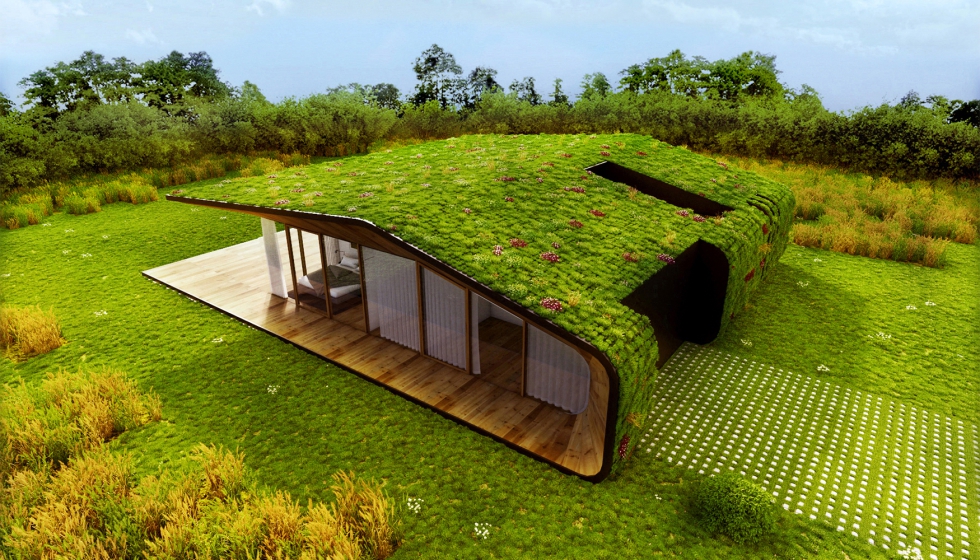 Imagen de la Green Nest House, la apuesta sostenible de Verdtical en colaboración con On-A