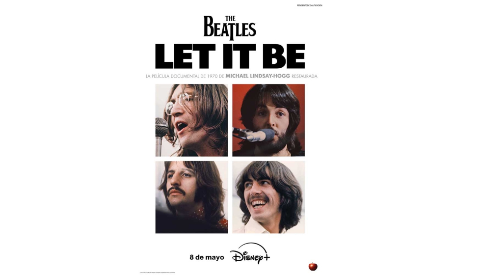 Pster de 'The Beatles: Let It Be', una versin remasterizada de la pelcula original de 1970 dirigida por Michael Lindsay-Hogg sobre The Beatles...