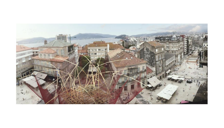 'Qu faena(r)!', de scar Cruz Garca y Pablo Paradinas Sastre, proyecto que se convertir en el pabelln temporal en Vigo...