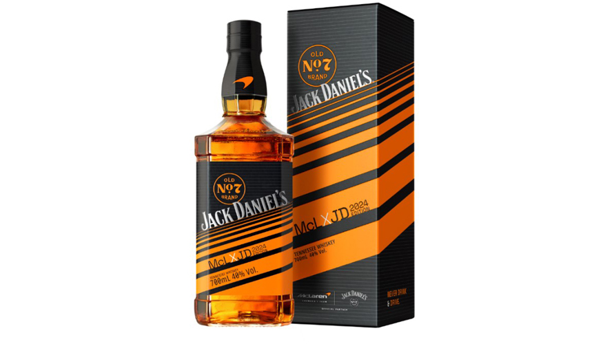La botella de edicin limitada 2024 contiene el clsico Tennessee Whiskey Jack Daniels Old No...