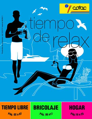 Cover of the new catalogue of Cofac, &quote;Relax time&quote;