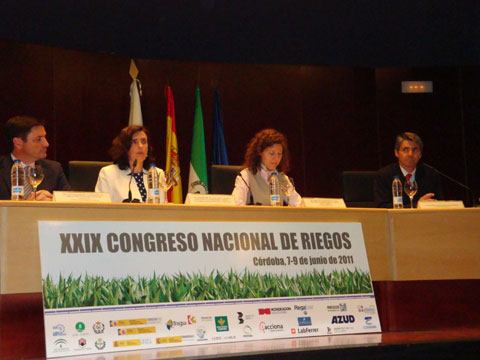 Inauguracin del XXIX Congreso de Riegos, con la presencia de Marta Moren, directora general de Agua del MARM (centro)