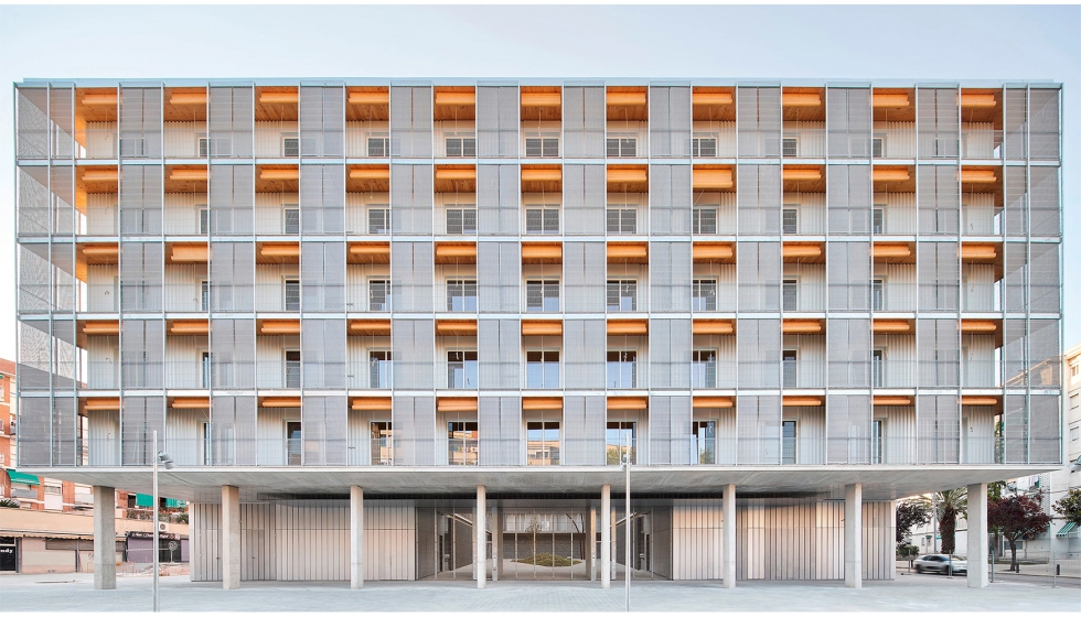 Edificio de las 85 viviendas de Cornell de Llobregat (Barcelona), diseo de Perris+Toral, Premio Construmat 2024. Foto: Jos Hevia...