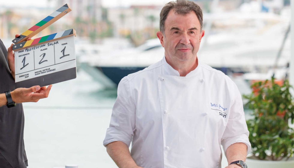 Grabacin de la campaa de Saxun ' Recetas para no quemarte', protagonizada por el chef 12 estrellas Michelin Martn Berasategui...