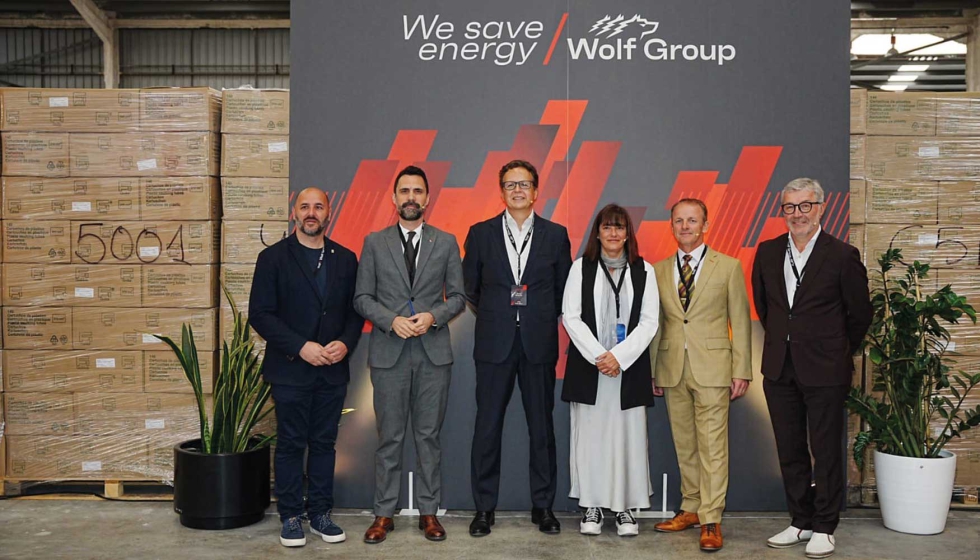 Acto de inauguracin de la nueva fbrica de Wolf Group Ibrico en Gav, con Roger Torrent, del Govern de la Generalitat; Sergi Baqus...