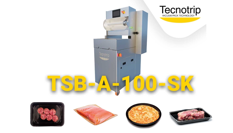 La capacidad de la TSB-A-100-SK para realizar envasado al vaco con atmsfera modificada y/o SKIN es un paso adelante en la conservacin de productos...