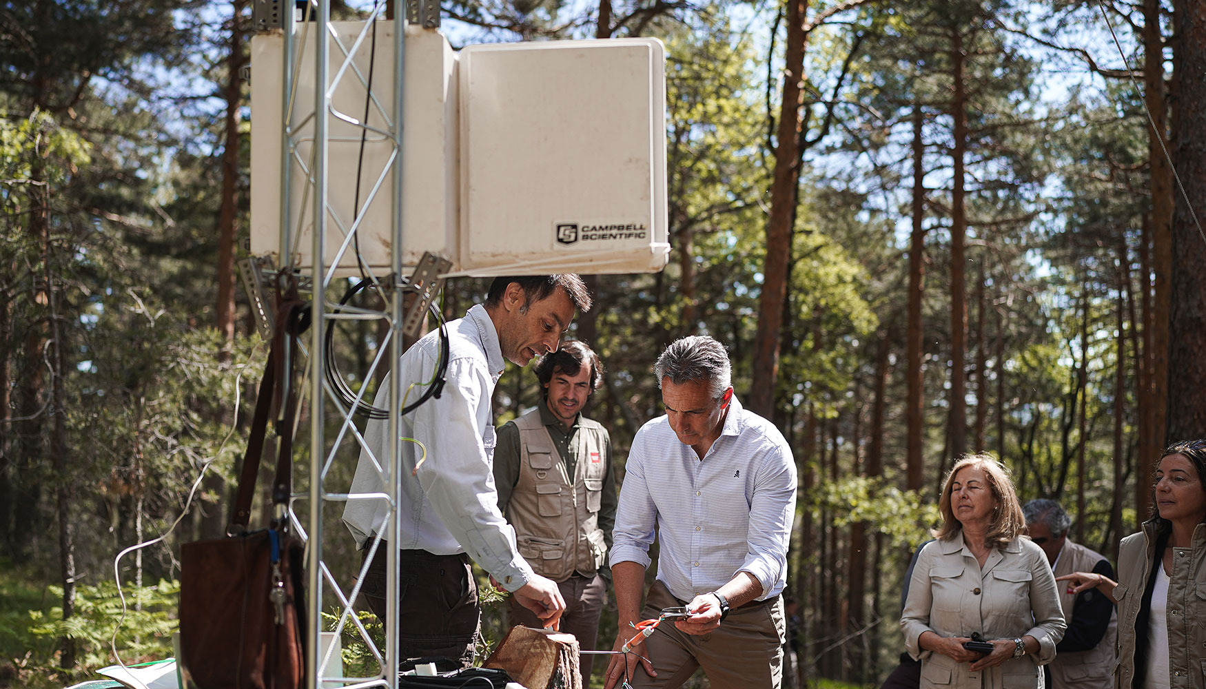 La Comunidad de Madrid est realizando diversas pruebas para aumentar el agua en la vegetacin forestal para reducir incendios forestales e...