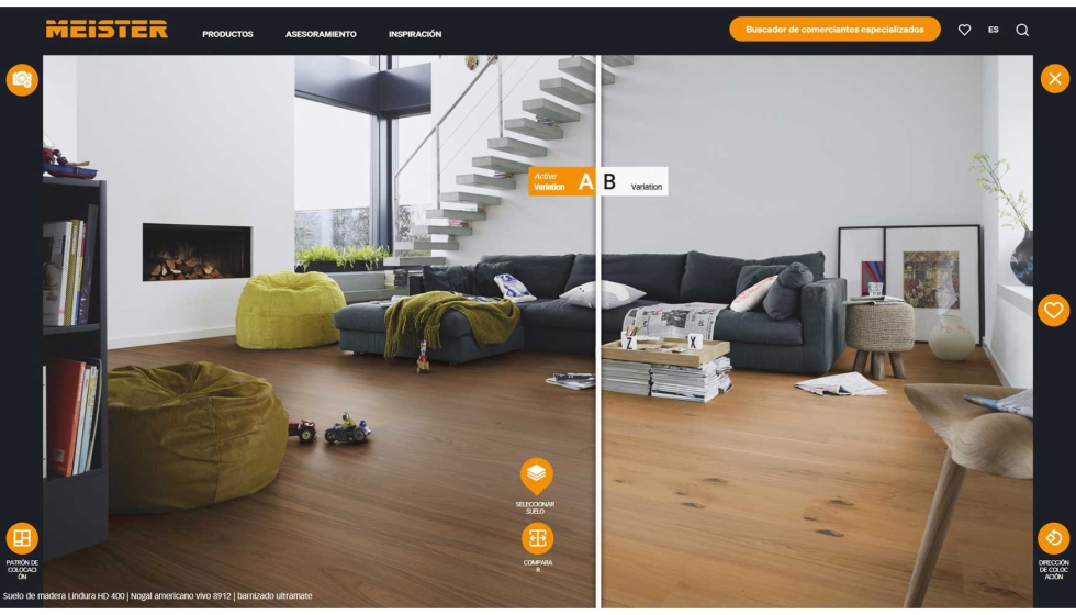 El Interior Designer de Meister es una herramienta til para visualizar suelos en la propia casa