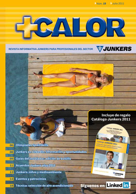 Refrescante portada de la revista +Calor de Junkers