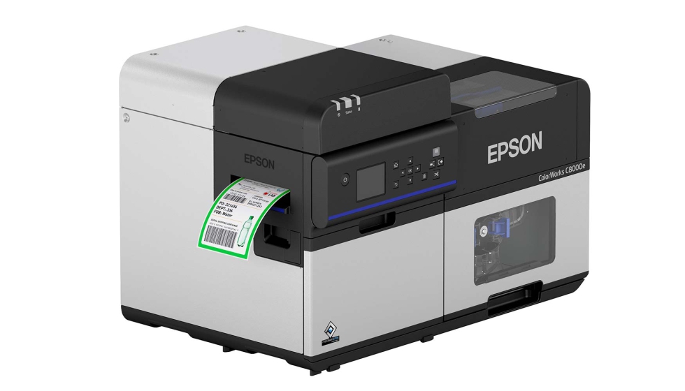 Nueva impresora de produccin industrial de etiquetas en color bajo demanda Epson ColorWorks C8000e
