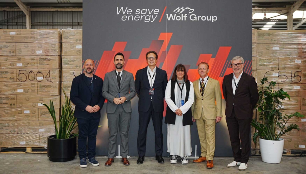 Cerimnia de inaugurao da nova fbrica do Wolf Group Ibrico em Gav, com Roger Torrent, do Governo da Catalunha; Sergi Baqus...