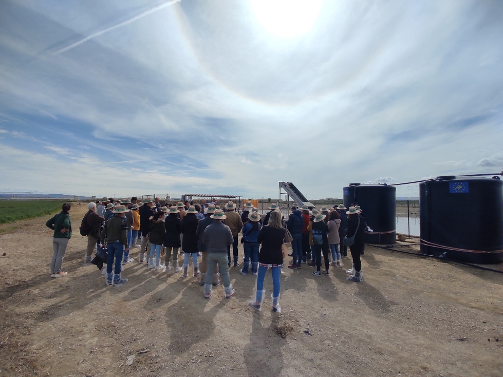 Visita de campo a una de las granjas participantes en el proyecto Life ClimFarm