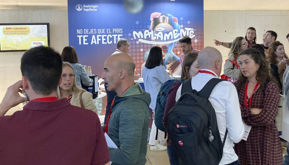 Stand de Boehringer Ingelheim en la ltima edicin del Congreso de la Asociacin de Veterinarios de Porcino de Aragn (AVPA)...