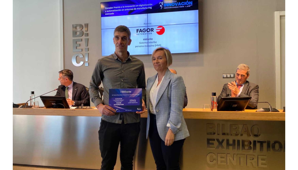 En la categora de digitalizacin y automatizacin, Unai Baztarrica, ingeniero de I+D en Fagor Automation ha recogido el premio...