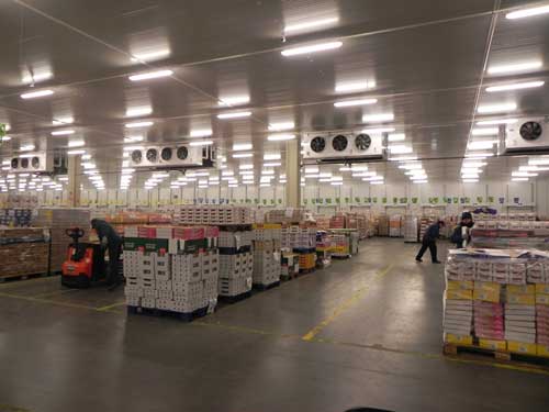 Este centro multitemperatura dispone de 162.500 m2 de espacio para el almacenaje de productos perecederos