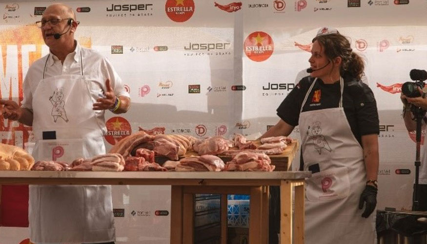 Showcooking de Interporc en el evento Meat & Fire