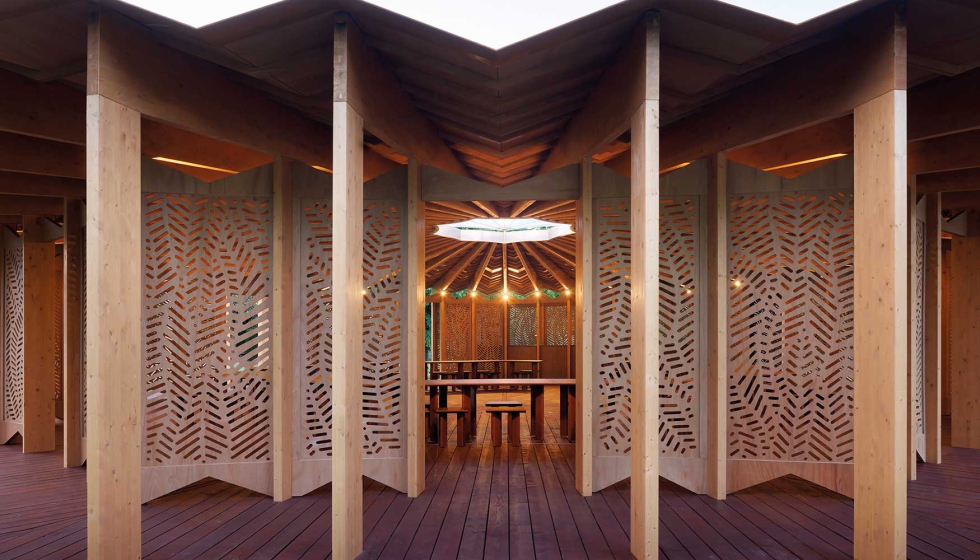 El 22 Serpentine Pavilion de Londres es uno de los ejemplos de cmo Ghotmeh integra su cultura a la arquitectura