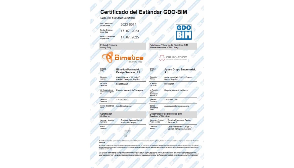 Certificado de calidad BIM para Grupo Ayuso