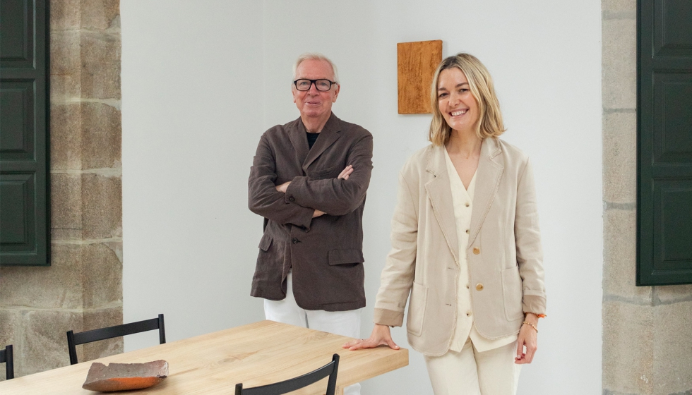 Marta Ortega Prez y David Chipperfield en Casa RIA, Santiago de Compostela. Foto: Cecilia Daz Betz