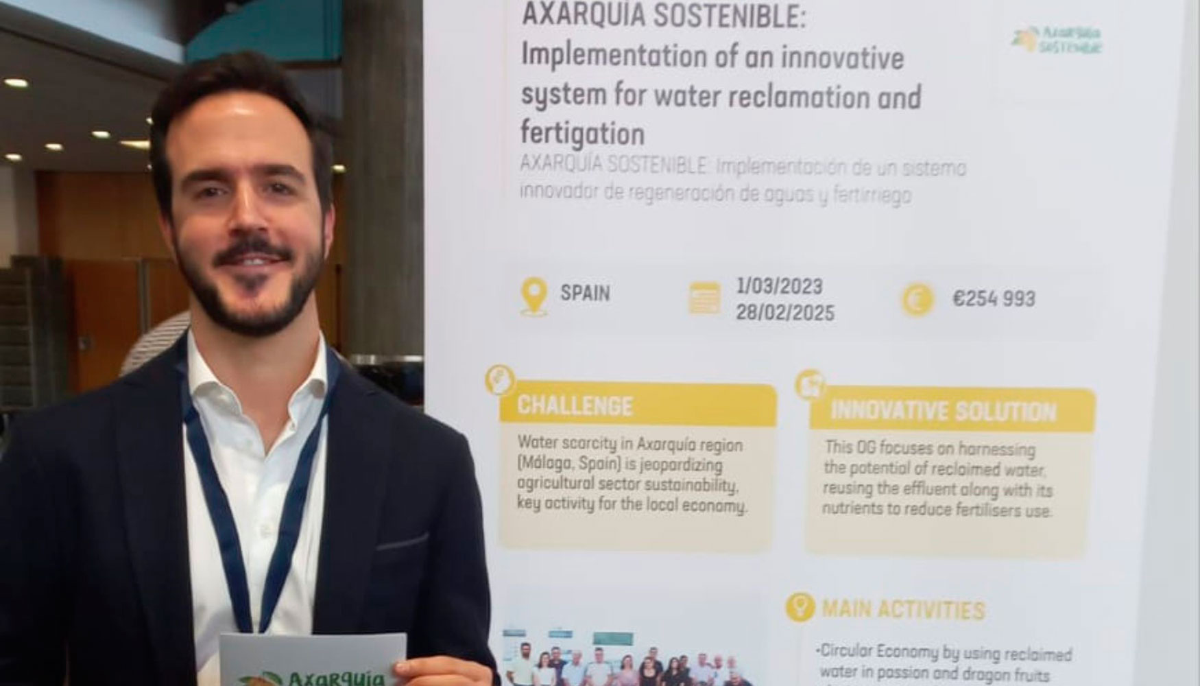 Gerardo Gonzlez de BIOAZUL, como representante del Grupo Operativo Axarqua sostenible, tuvo la oportunidad de presentar el proyecto innovador...