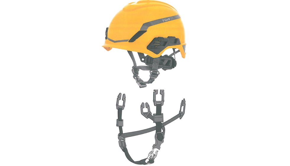 Figura 6: Barboquejo que sujeta el casco a la cabeza, recomendable para trabajos en el exterior y lugares con techo bajo u objetos colgantes...