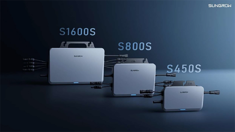 La nueva lnea de microinversores de Sungrow incluye tres modelos: S450S, S800S y S1600S