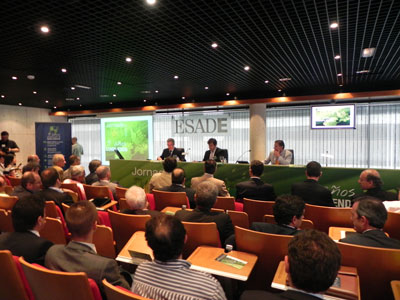 El saln de actos de la Esade Business School en Madrid, durante la presentacin de Sigaus
