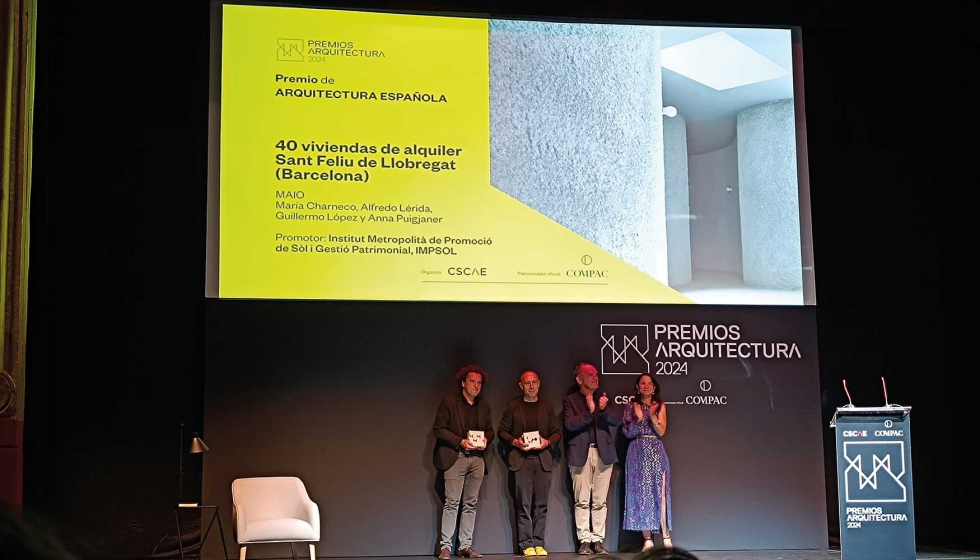 Entrega del Premio de Arquitectura Espaola que fue a parar a 40 viviendas de alquiler en Sant Feliu de Llobregat de Maio Arquitects...