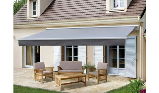 Toldo manual gris Rina de Brico Dept