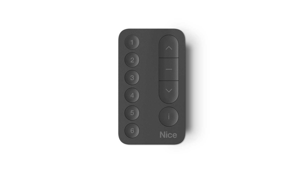 Versin 'MiniDom' de los nuevos transmisores de Nice, un modelo que proporciona opciones de control adaptables