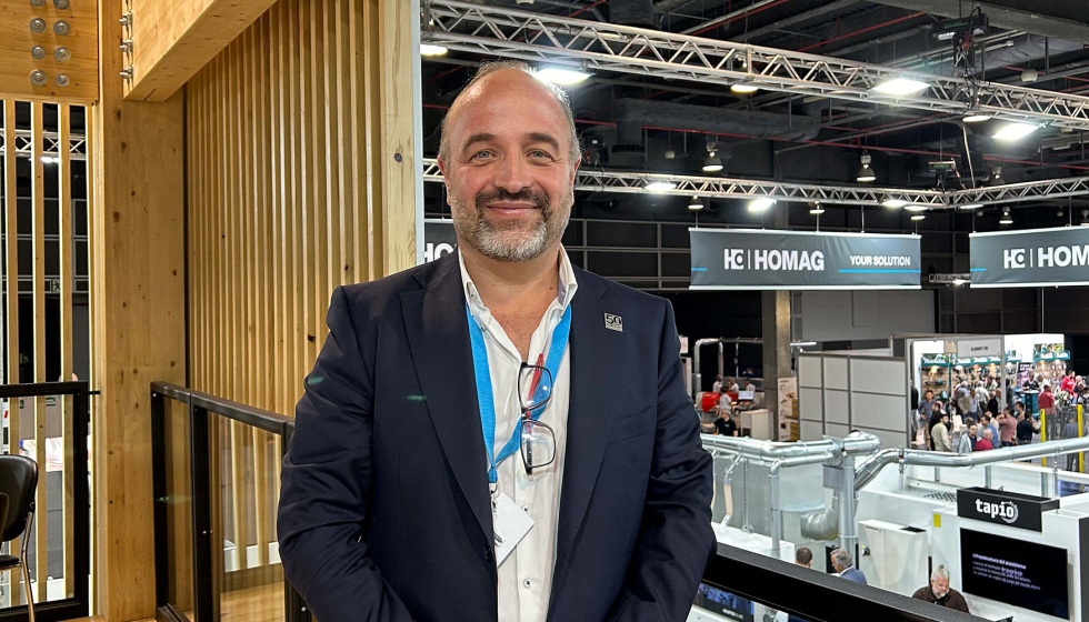 Maximiliano Casas, director general de Homag Espaa, en el stand de la compaa en la pasada edicin de Fimma - Maderalia 2024...