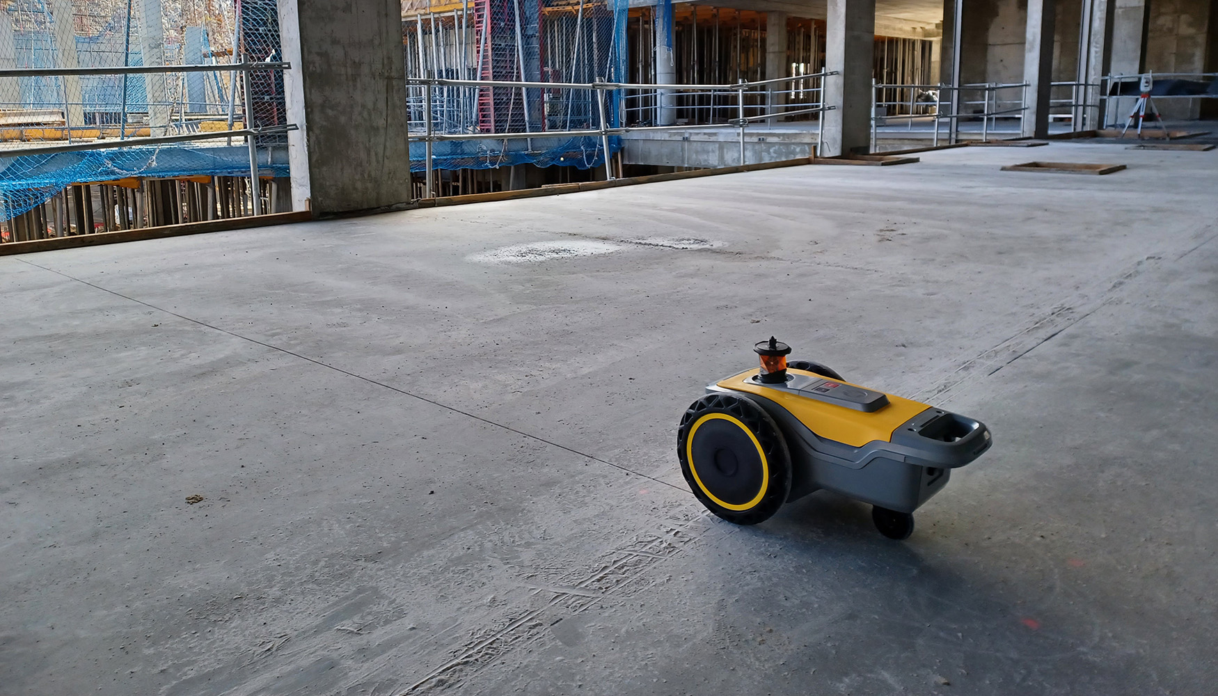 Robot empleado por Acciona en las obras del Hospital del Alentejo, en Portugal