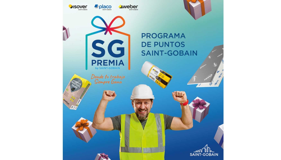 Cartel promocional de Saint-Gobain Isover, Placo y Weber para publicitar el nuevo servicio