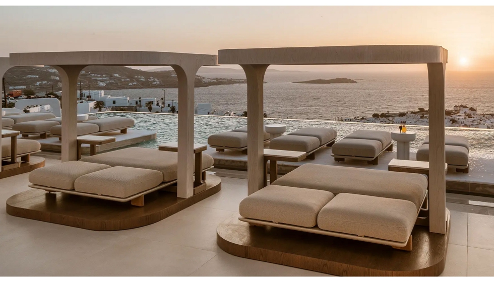 Una experiencia de relajacin y estilo en el corazn de Mykonos con vistas panormicas inigualables