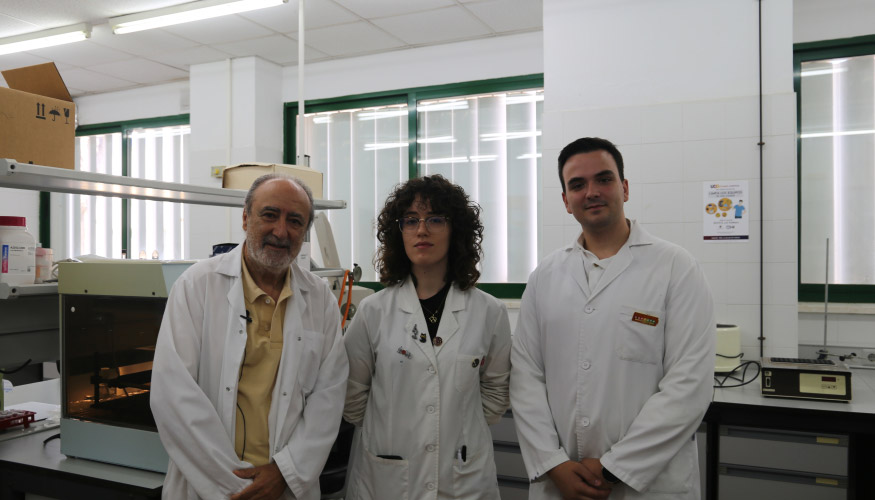 Parte del equipo investigador. De izquierda a derecha, Jos Ramos, Helena Chacn y Francisco Ruiz
