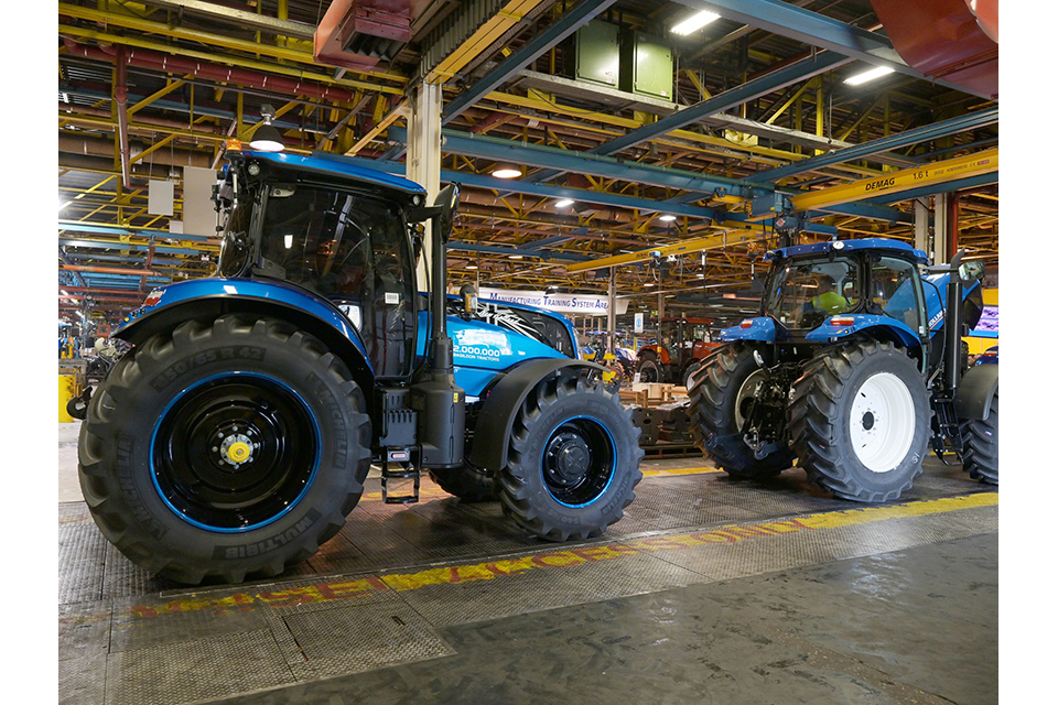 Um dos modelos T7 mais populares produzidos na fbrica de Basildon. Fotografia: New Holland