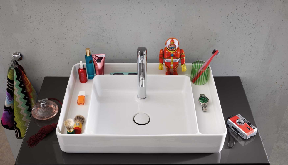 Lavabo de la serie Bento Stack Box, de Duravit