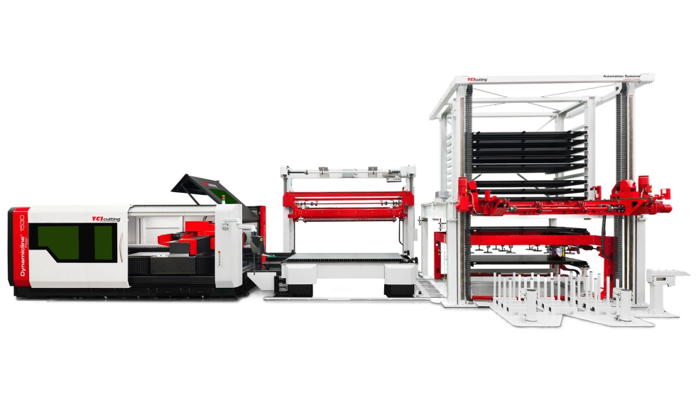 Dynamicline Fiber, mquina de corte lser con automatizacin de carga y descarga simultnea y almacenamiento