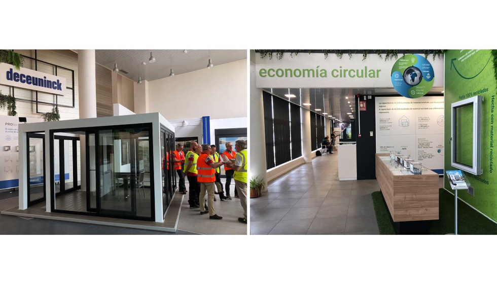 La visita a las instalaciones de Deceuninck se inici por su moderno showroom